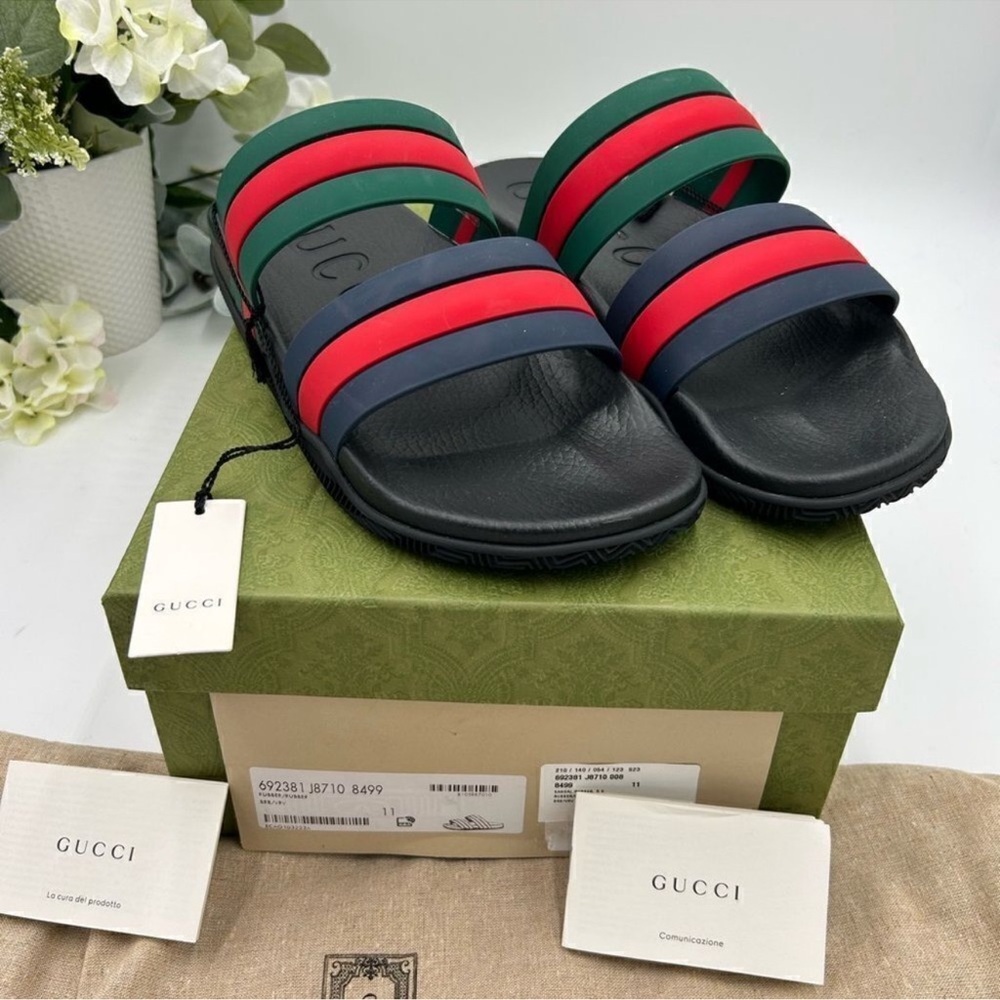 Men’s Gucci, Agrado double strap sandal size 11 made in Italy - Picture 3 of 11